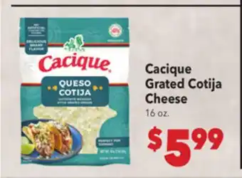 Vallarta Supermarkets Cacique Grated Cotija Cheese offer