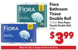 Vallarta Supermarkets Fiora Bathroom Tissue Double Roll offer