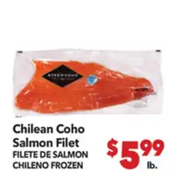 Vallarta Supermarkets Chilean Coho Salmon Filet / FILETE DE SALMON CHILENO FROZEN offer