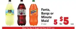 Vallarta Supermarkets Fanta, Barqs or Minute Maid offer