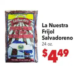 Vallarta Supermarkets La Nuestra Frijol Salvadoreno offer