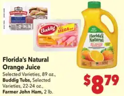 Vallarta Supermarkets Florida's Natural Orange Juice offer
