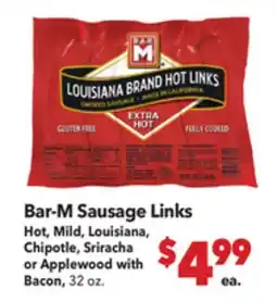Vallarta Supermarkets Bar-M Sausage Links offer
