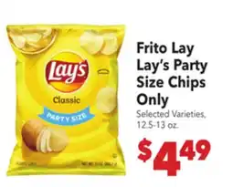 Vallarta Supermarkets Frito Lay Lay's Party Size Chips Only offer
