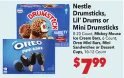 Vallarta Supermarkets Nestle Drumsticks, Lil' Drums or Mini Drumsticks offer