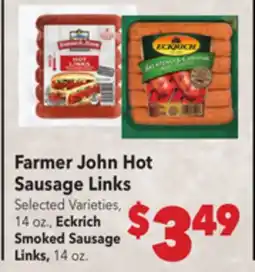 Vallarta Supermarkets Farmer John Hot Sausage Links offer