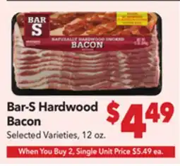Vallarta Supermarkets Bar-S Hardwood Bacon offer