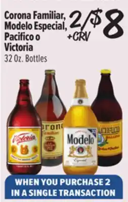 El Super Corona Familiar, Modelo Especial, Pacífico o Victoria offer
