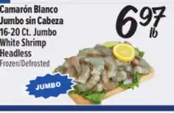 El Super Camarón Blanco Jumbo sin Cabeza / Jumbo White Shrimp Headless offer