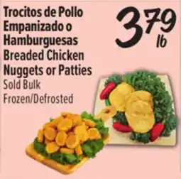 El Super Trocitos de Pollo Empanizado o Hamburguesas offer
