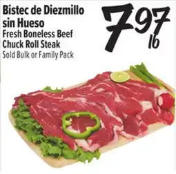 El Super Bistec de Diezmillo sin Hueso / Fresh Boneless Beef Chuck Roll Steak offer