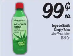 El Super Jugo de Sábila Simply Value offer