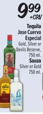 El Super Tequila Jose Cuervo Especial, Sauza offer