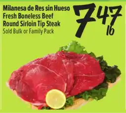 El Super Milanesa de Res sin Hueso / Fresh Boneless Beef Round Sirloin Tip Steak offer