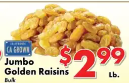 Valley Marketplace Jumbo Golden Raisins offer