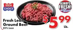 Valley Marketplace Fresh Lean Ground Beef offer