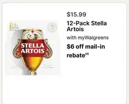 Walgreens 12-Pack Stella Artois offer