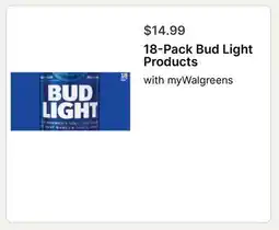 Walgreens 18-Pack Bud Light Products offer