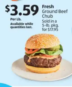Aldi Fresh Ground Beef Chub offer