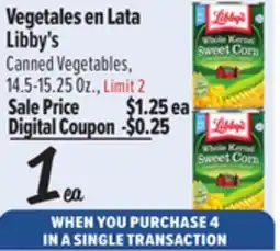 El Super Fresh Vegetales en Lata Libby's offer