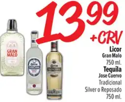 El Super Fresh Licor Gran Malo 750 ml., Tequila Jose Cuervo Tradicional Silver o Reposado 750 ml offer