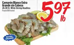 El Super Fresh Camarón Blanco Extra Grande sin Cabeza offer