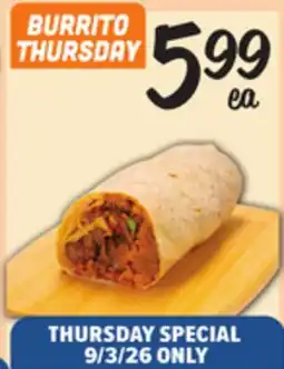 El Super Fresh BURRITO THURSDAY offer