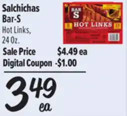 El Super Fresh Salchichas Bar-S offer