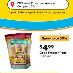 Grocery Outlet Freezer Pops offer