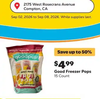 Grocery Outlet Freezer Pops offer