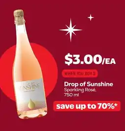 Grocery Outlet Drop of Sunshine Sparkling Rosé offer