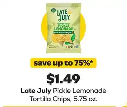 Grocery Outlet Late July Pickle Lemonade Tortilla Chips offer