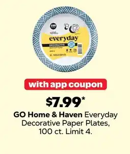 Grocery Outlet GO Home & Haven Everyday Decorative Paper Plates offer