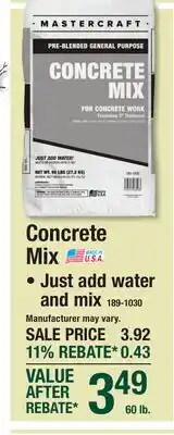 Menards Concrete Mix offer