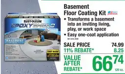 Menards RUST-OLEUM Basement Floor Coating Kit offer