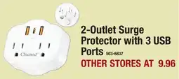 Menards 2-Outlet Surge Protector with 3 USB Ports offer