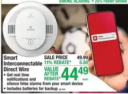 Menards Smoke Alarms Smart Interconnectable Direct Wire offer