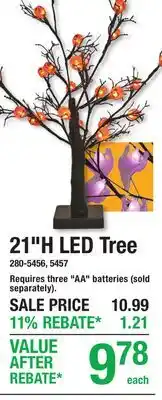 Menards 21H LED Tree offer