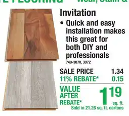 Menards Invitation Laminate Flooring offer