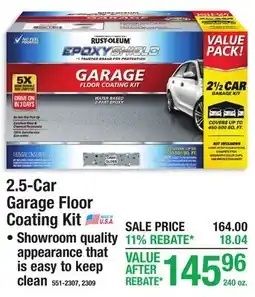 Menards Rust-Oleum 2.5-Car Garage Floor Coating Kit offer