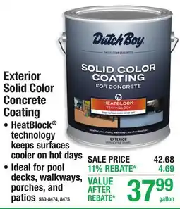 Menards Dutch Boy Exterior Solid Color Concrete Coating offer