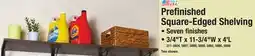 Menards Prefinished Square-Edged Shelving offer