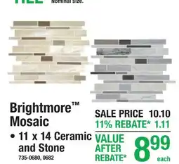 Menards Brightmore Mosaic Tile offer