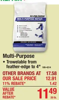 Menards Multi-Purpose Patch Repair offer