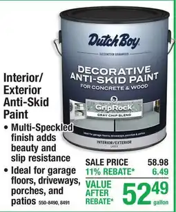 Menards Dutch Boy Interior/Exterior Anti-Skid Paint offer