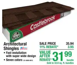 Menards Architectural Shingles offer