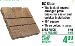 Menards EZ Slate PAVER & PATIO BLOCKS offer