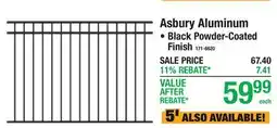Menards Asbury Aluminum Metal Panel offer