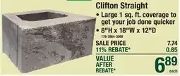 Menards Clifton Straight Retaining Wall Block offer