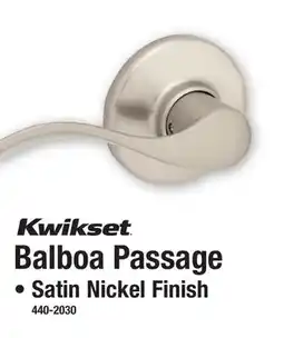 Menards Kwikset Balboa Passage offer